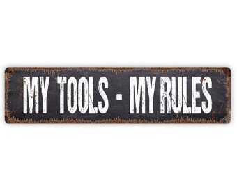 FRANK'S Garage My Tools My Rules Personalized 12x12 Metal Sign 211110024034 