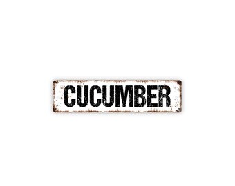 Cucumber Sign Metal Wall Decor for Garden Vegetables Farmhouse Kitchen Greenhouse Shed Potting Area Wall Art