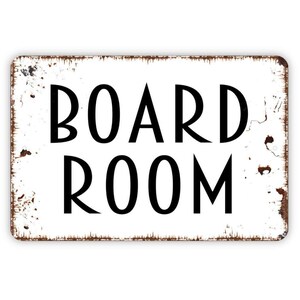Board Room Sign, Metal Sign, Farmhouse Contemporary Modern Wall Metal Sign