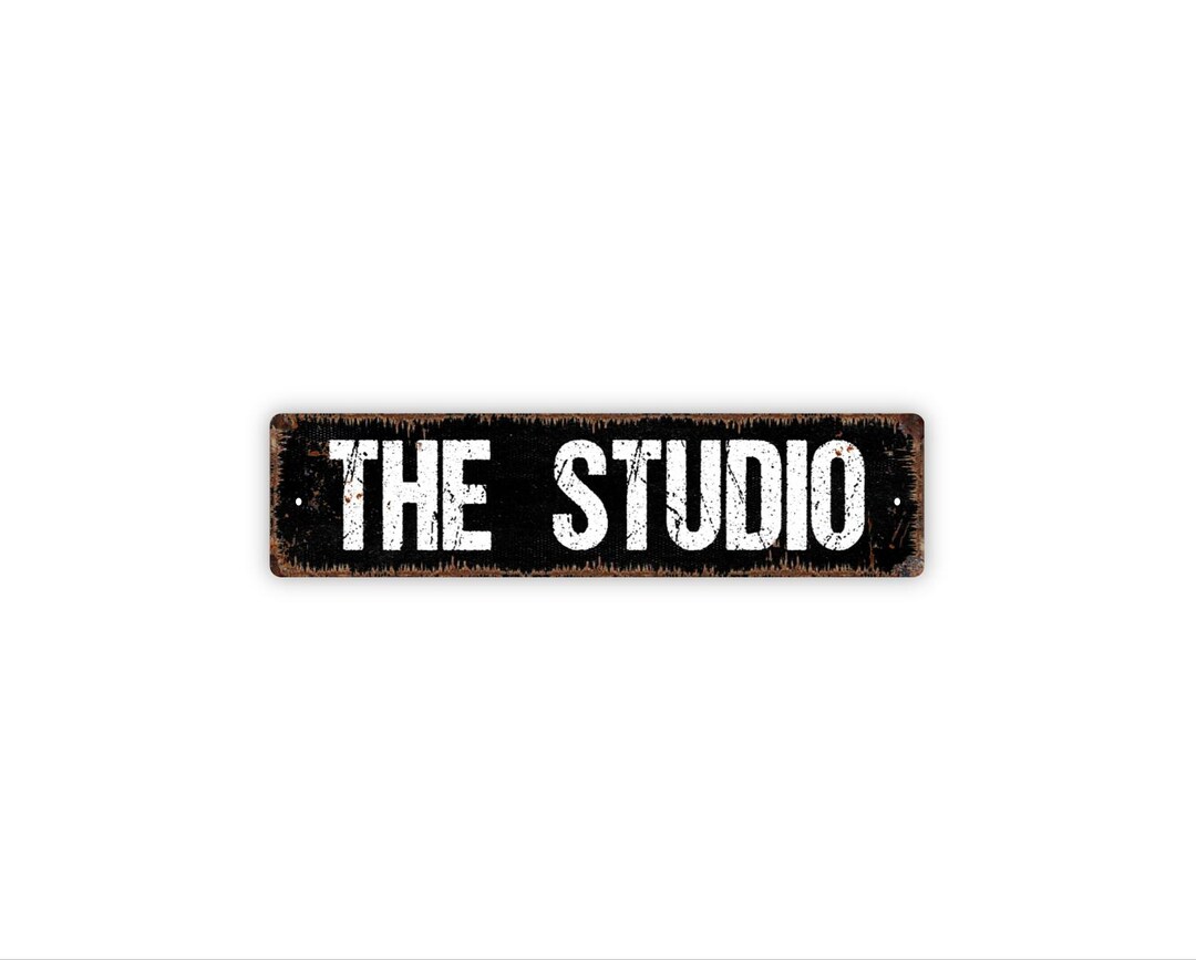 Studio Name Sign The Studio Sign | Art Studio Wall Decor | Metal Sign | Creative ...