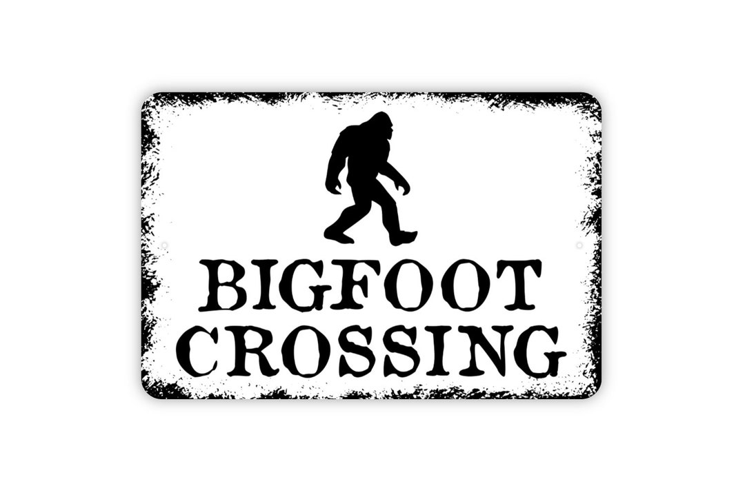 Bigfoot Crossing Sign Funny Sasquatch Metal Wall Art - Etsy