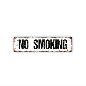 No Smoking Sign | Smoke Free Area Wall Art | Property Rules Warning Sign | Door Entry Office Home Decor image 1