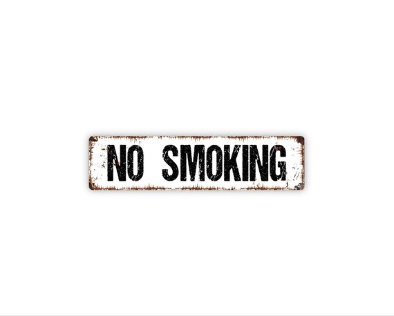 No Smoking Sign | Smoke Free Area Wall Art | Property Rules Warning Sign | Door Entry Office Home Decor