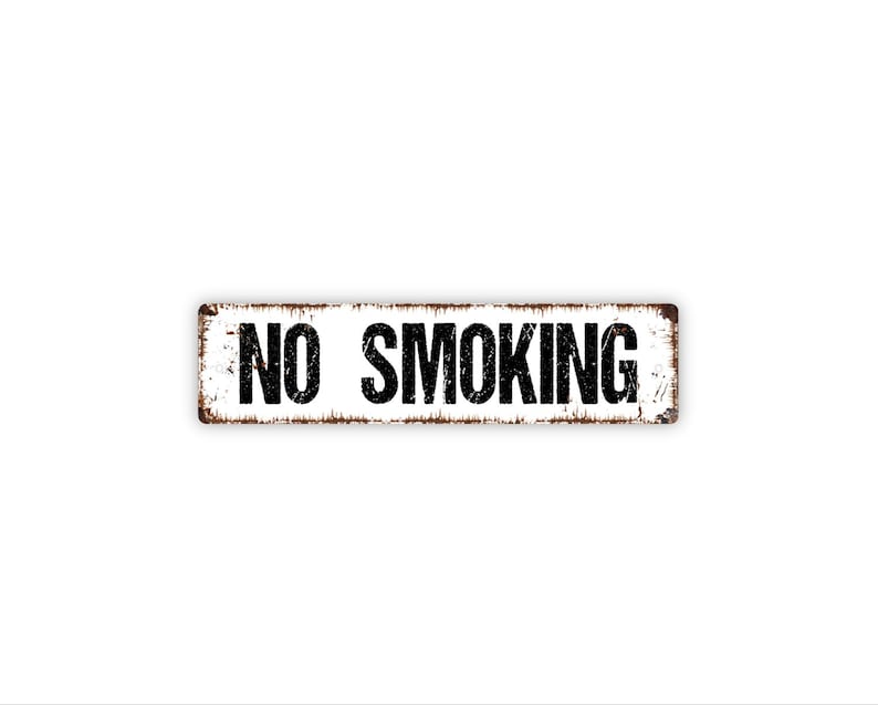 No Smoking Sign | Smoke Free Area Wall Art | Property Rules Warning Sign | Door Entry Office Home Decor image 1