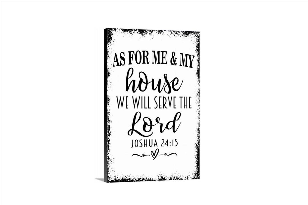 As for Me and My House We Will Serve the Lord Sign | Christian Wall ...