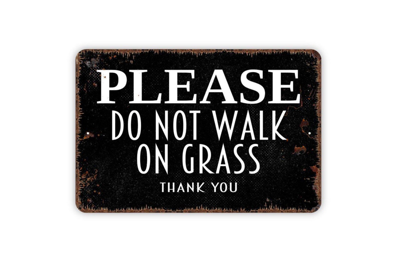 Please Do Not Walk on Grass Thank You Sign Metal or Vinyl Sticker ...