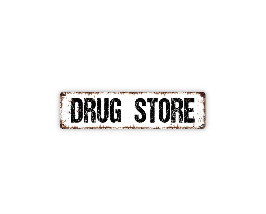 Drug Store Sign | Vintage Pharmacy Sign | Metal Apothecary Sign | Vinyl ...