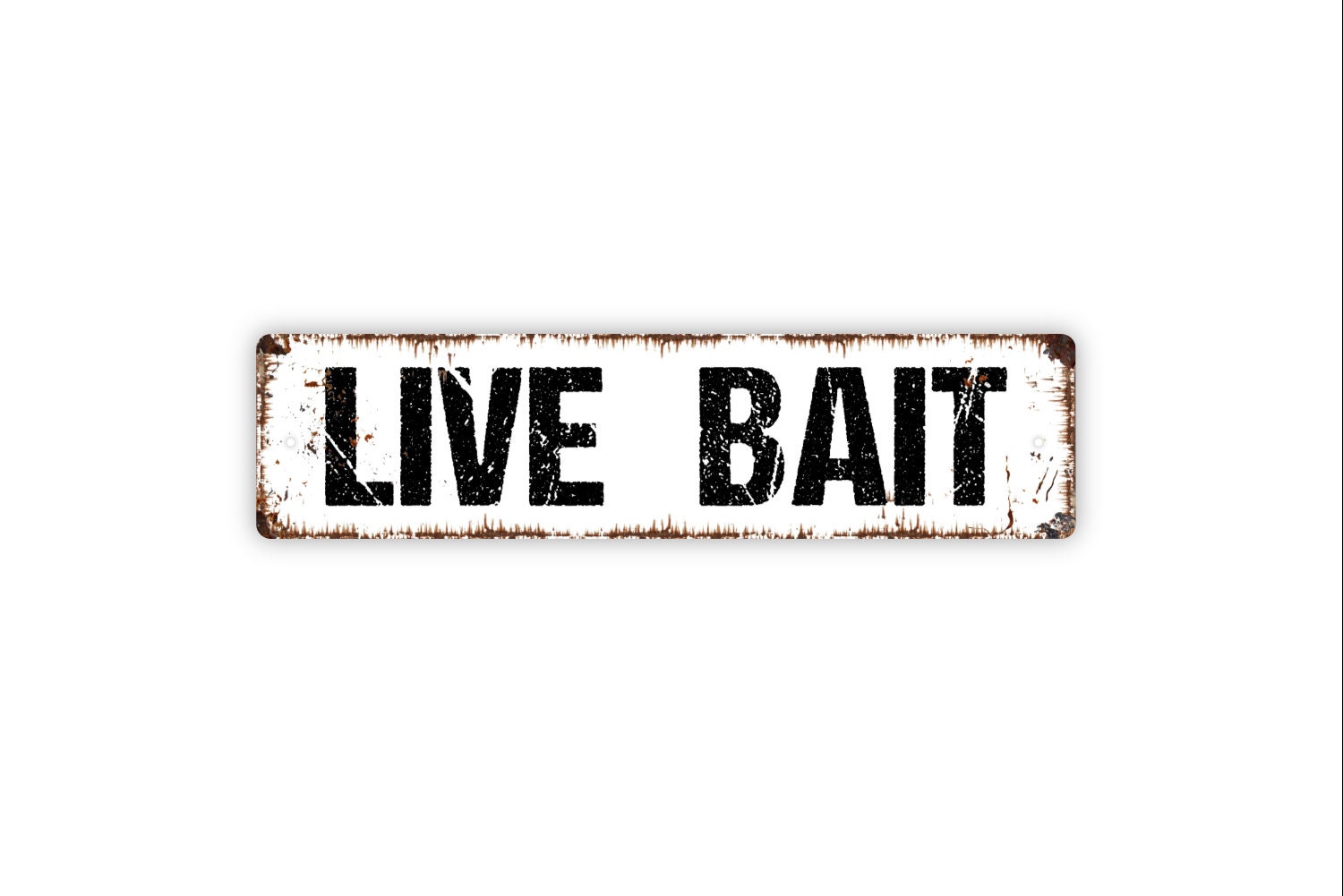 Live Bait Sign Fishing Tackle Shop Fisherman Rustic Street Metal Sign or  Door Name Plate Plaque -  Norway