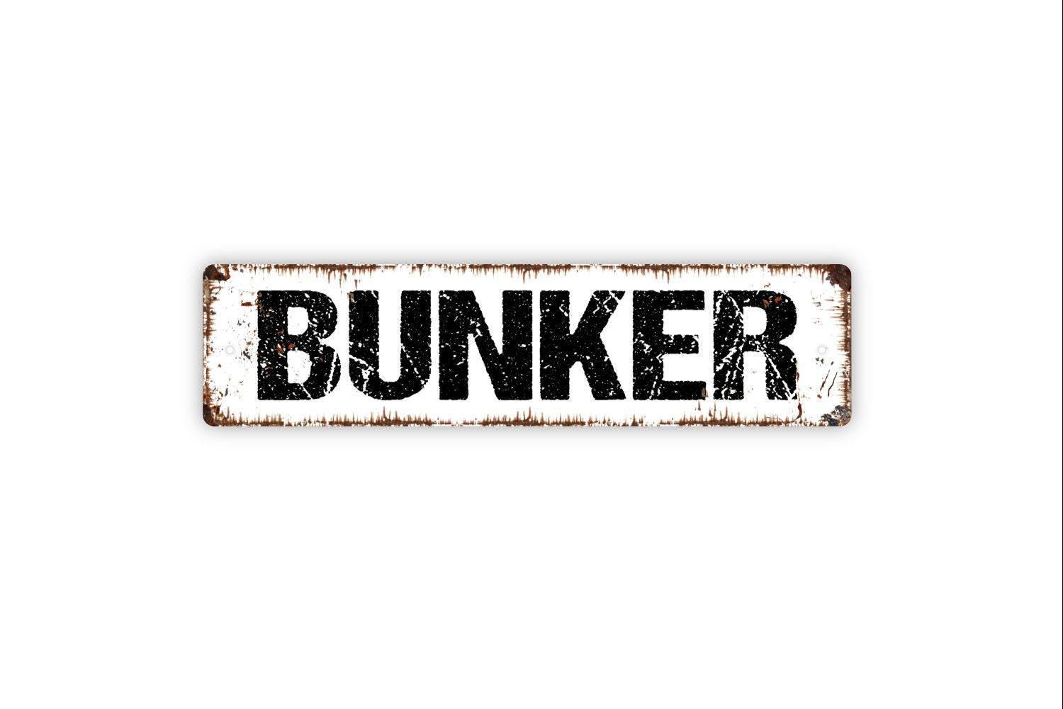 Bunker Sign, Metal Sign, Vinyl Sticker or Street Sign or Door Name Plate  Plaque - Etsy, image size:1500x1001