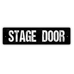 Stage Door Metal Sign | Theater Backstage Entrance Gift | Actors Crew Only Decor | Vintage Drama Stage Access Sign image 6