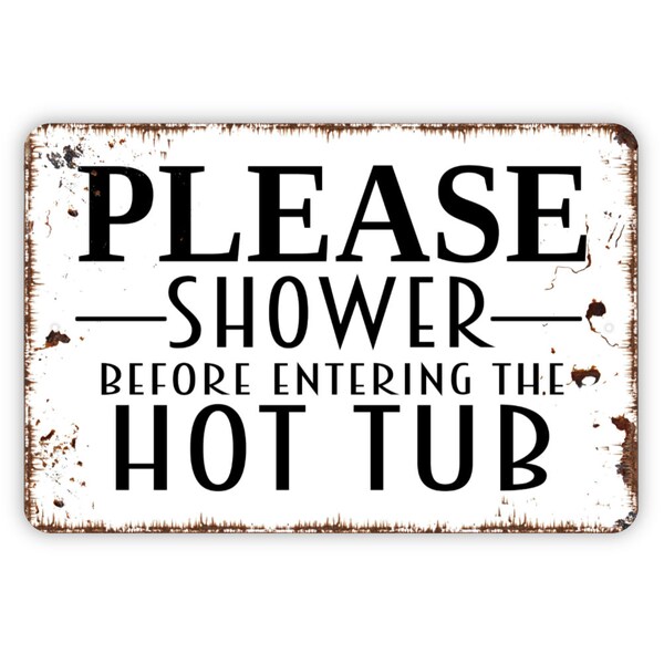Hot Tub Signs Etsy