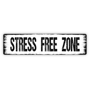 Panneau zone sans stress | Art mural détente | Décoration de chambre à coucher bureau à domicile calme et pleine de conscience | Panneau d'espace sans stress image 4
