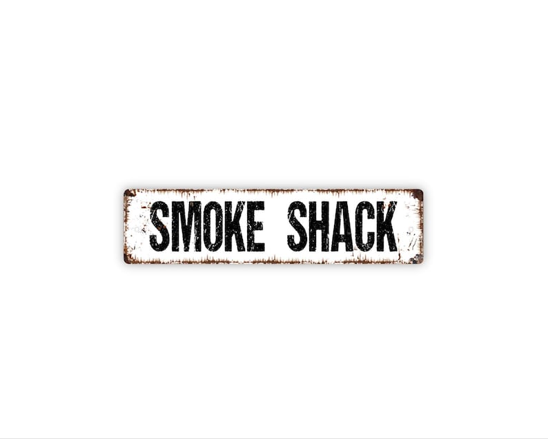 Smoke Shack Sign | BBQ Grill Shed Wall Art | Backyard Smoker Pit Decor | Outdoor Cooking Bar Man Cave Sign imagem 1