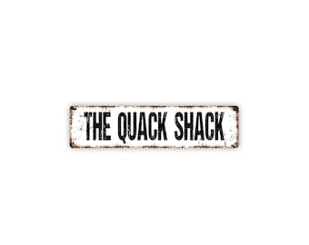 The Quack Shack Sign | Funny Duck Wall Decor | Metal Sign for Lake House, Cabin, Farm, or Duck Lovers