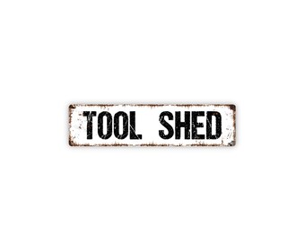 Tool Shed Sign - Workshop Garage Wall Decor - Handyman Shop Wall Art - Metal Sign | Garden Shed or Tool Room
