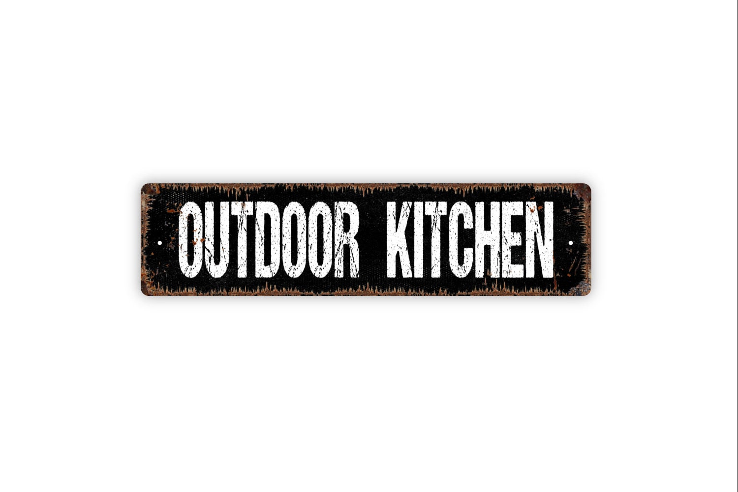 Outdoor Kitchen Sign Backyard Grill Station Patio Rustic 