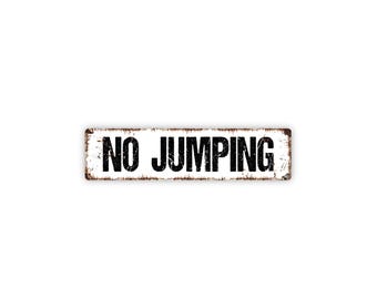 No Jumping Sign Metal Wall Decor Pool Rules Safety Notice for Swimming Pool Deck Spa Area Gift Sign
