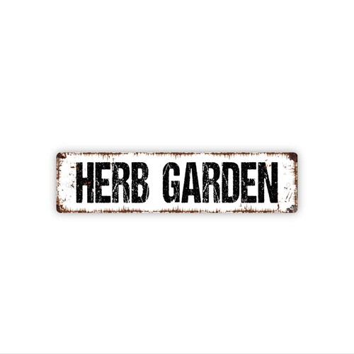 Herb Garden Sign | Rustic Garden Wall Decor | Metal Sign for Kitchens, Greenhouses, Patios, or Outdoor Gardens