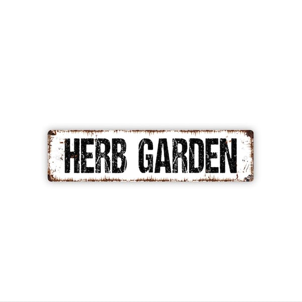 Herb Garden Sign | Rustic Garden Wall Decor | Metal Sign for Kitchens, Greenhouses, Patios, or Outdoor Gardens