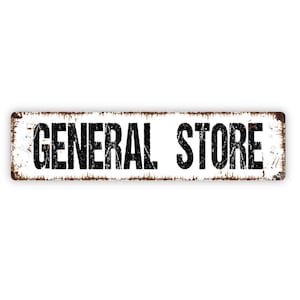 General Store Sign - Farmer&#39;s Market Farm Fresh Country Store Vinyl Sticker Or  Street Metal Sign or Door Name Plate Plaque