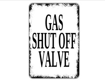 Adesivo Di Sicurezza INDIGOS UG "EMERGENCY MAIN GAS VALVE SHUT OFF" - 150 X 200 Mm - Pellicola Tedesca Resistente UV Per Esterni