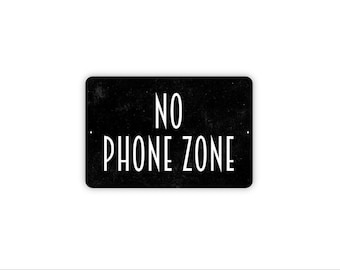 No Phone Zone Sign | Cell Phone Free Area Sign | Metal Sign or Magnet for School Office Church Business Classroom