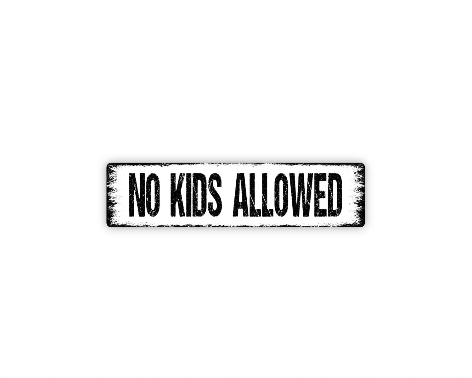 No Kids Allowed Sign - Funny Adult Only Area Home Bar Lounge Pool
