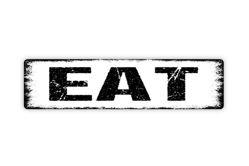 Eat Sign | Farmhouse Kitchen Wall Decor | Metal Sign | Rustic Dining Room Art | Modern Home Sign | Breakfast Nook Accent image 5