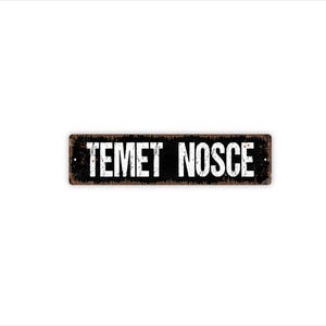 Temet Nosce Sign | Know Thyself Latin Quote | Metal Sign | Philosophical Wall Art | Ancient Wisdom | Motivational Home Sign