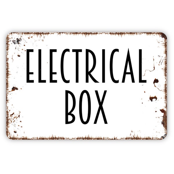 Electrical Box Sign - Metal Wall Art - Indoor or Outdoor