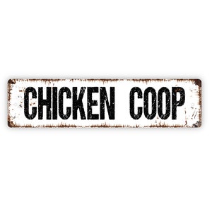 Chicken Coop Sign, Farmhouse Custom Metal Sign, Rustic Street Sign or Door Name Plate Plaque
