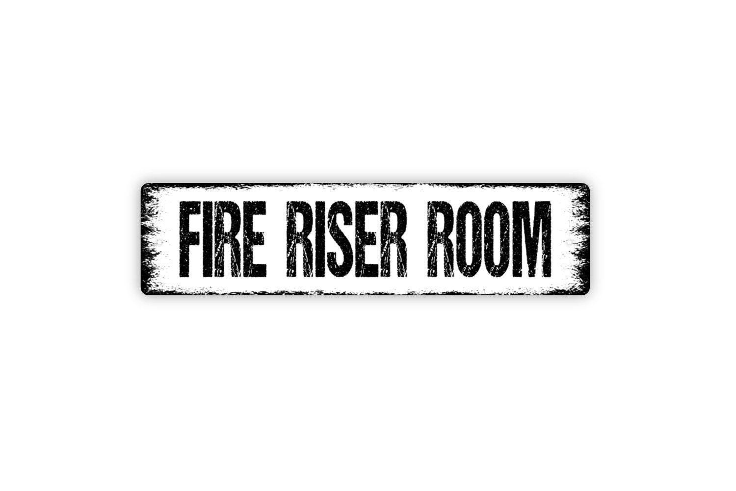 Fire Riser Room Sign - Emergency Fire Alarm Extinguisher Vinyl Sticker ...