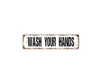Wash Your Hands Sign | Bathroom Sink Gift | Kitchen Restroom Hygiene Reminder | Home Business Hand Washing Sign