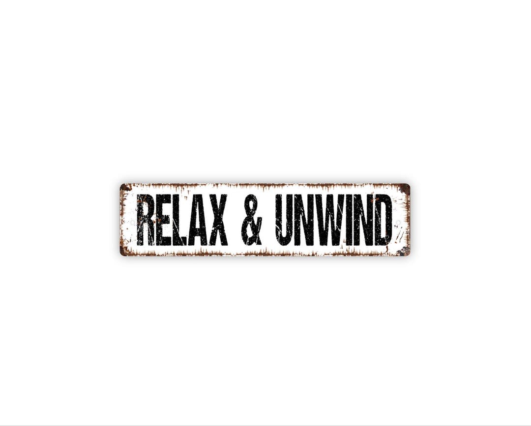 Unwind Sign Relax and Unwind Sign | Cozy Home Wall Art | Bathroom Bedroom Spa Decor ...