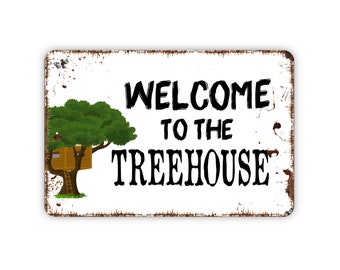 Welcome to the Treehouse Sign - Kids Indoor or Outdoor Wall Art