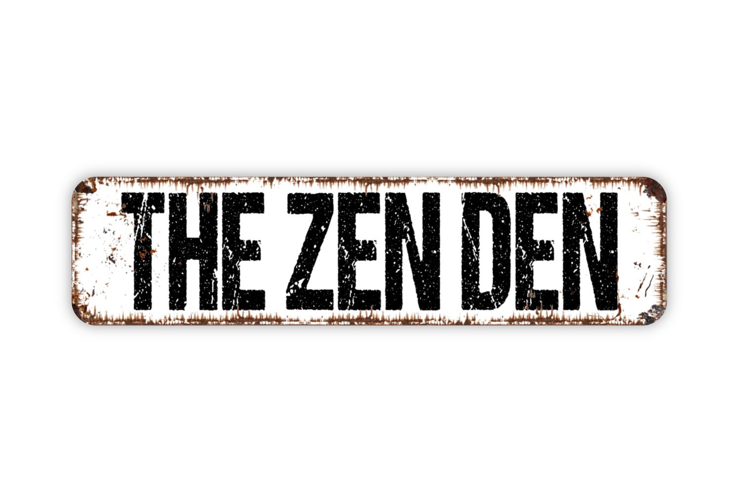 The Zen Den Sign Zen Den Man Cave Rustic Custom Metal Sign Etsy