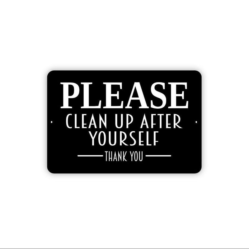 Clean Breakroom Signs - Etsy