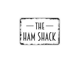 The Ham Shack Sign Amateur Radio Operator | Ham Radio Wall Decor for Shack | Metal Sign or Magnet Gift Radio Quote