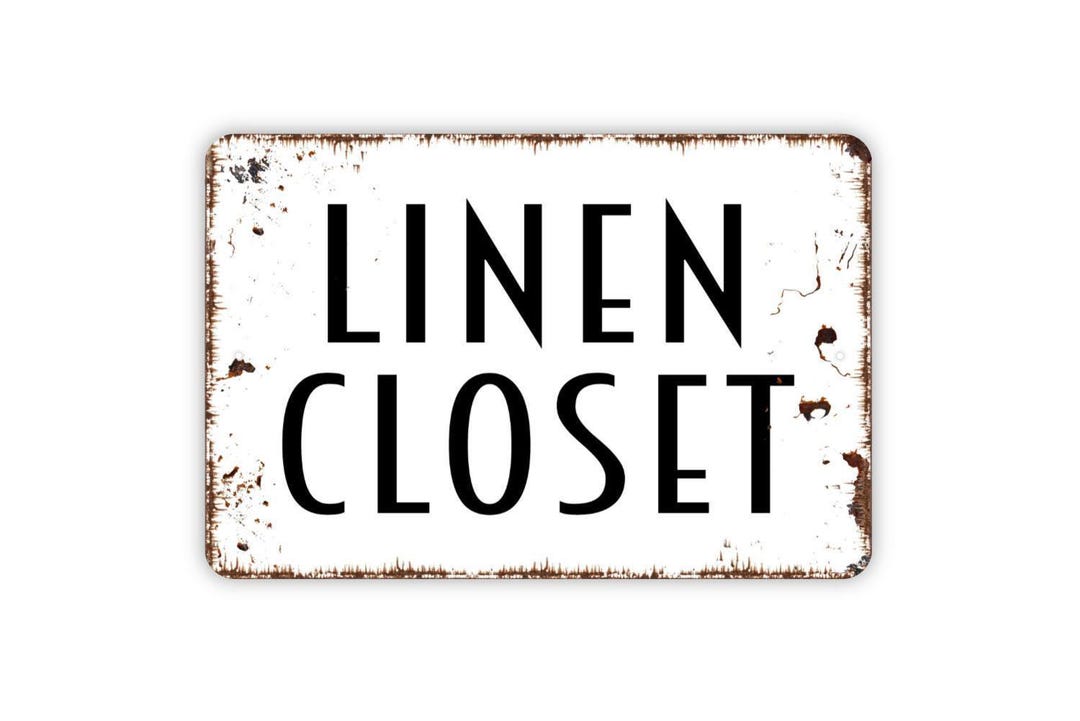 Linen Closet Sign | Laundry Room Organization Sign | Storage Door Label ...