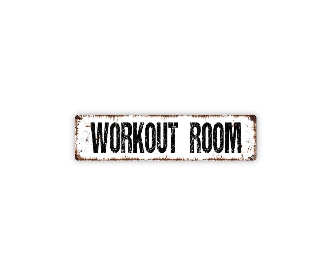 Workout Room Sign | Home Gym Fitness Wall Decor | Metal Sign for ...