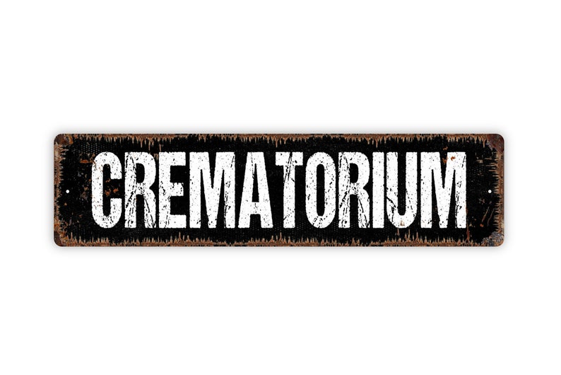 Crematorium Sign Funeral Parlor Morgue Autopsy Halloween - Etsy
