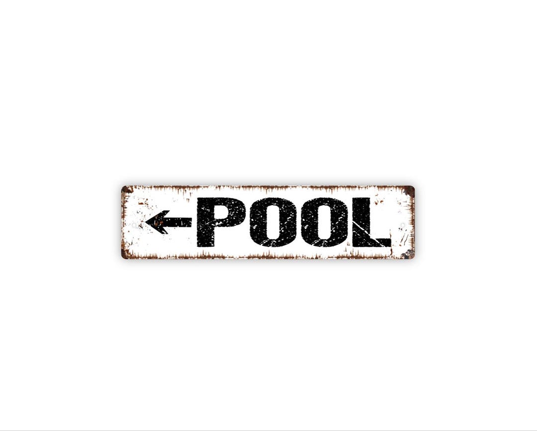 Pool With Right or Left Arrow Sign | Pool Directional Gift | Backyard ...