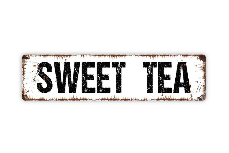 Sweet Tea Sign Kitchen Wall Decor Southern Home Metal or Canvas Art ...