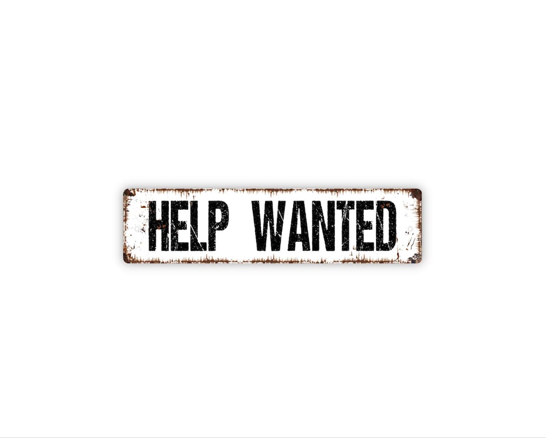 Help Wanted Sign | Job Hiring Sign | Storefront Business Decor ...