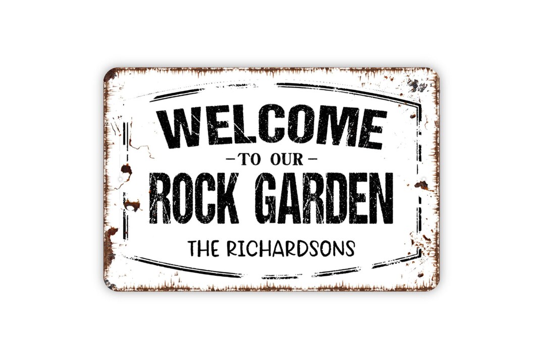 Personalized to Our Rock Garden Sign Custom Metal Wall Art
