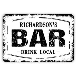Personalized Bar Sign - Custom Man Cave Pub Beer Tavern Backyard Basement Bar Metal Wall Art Indoor Or Outdoor