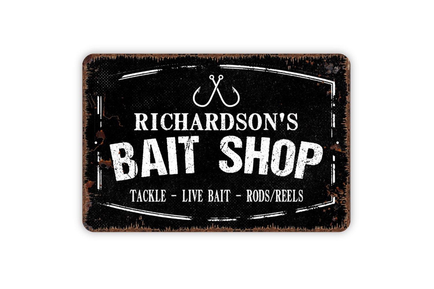 Personalized Bait Shop Sign Custom Fishing Fisherman Boat Rod Reel