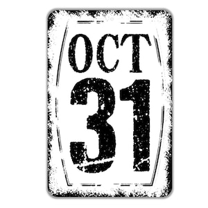 Personalized Month Day Date Sign - Custom Holiday Anniversary Birthday Date of Interest Metal Wall Art Indoor Or Outdoor
