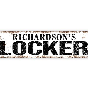 Personalized Locker Sign, Custom Metal Sign, Vinyl Sticker Or  Street Sign or Door Name Plate Plaque