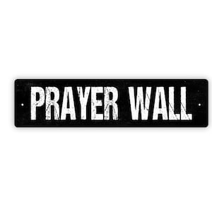 Prayer Wall Sign - War Room Spiritual Warrior Pray Praise Area Vinyl Sticker Or  Street Metal Sign or Door Name Plate Plaque